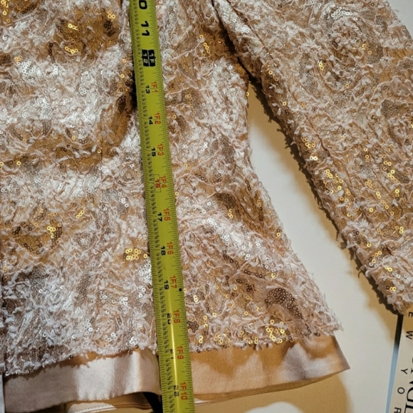 KAY UNGER NEW Sequin Textured Silk Jacket 8 - Picture 4 of 9